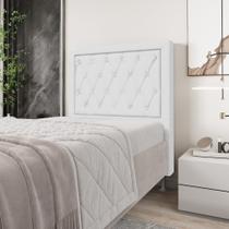 Cabeceira Centaurus 90 Para Cama De Solteiro Couro Branco Aradecor Cabeceira Centaurus 90 Para Cama De Solteiro Couro Branco Aradecor
