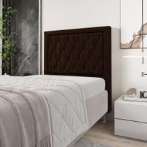 Cabeceira Centaurus 90 Para Cama de Solteiro Sued Marrom Aradecor Cabeceira Centaurus 90 Para Cama de Solteiro Sued Marrom Aradecor