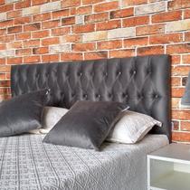Cabeceira Cinza Vintage Suede Liso Queen 160 X 60