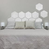 Cabeceira Colmeia Hexagonal Módulos Suede Liso Rbl Cabeceira Colmeia Hexagonal Módulos Suede Liso Rbl