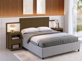 Cabeceira Com Criado Dinamarca Para Cama Queen Box Até 160cm Cabeceira Com Criado Dinamarca Para Cama Queen Box Até 160cm