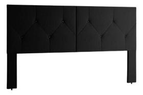 Cabeceira com pés para cama box casal 1,40 Berlin Preta Cabeceira com pés para cama box casal 1,40 Berlin Preta