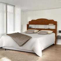 Cabeceira com Prateleira Harmonia Casal Cinamomo e Off Cabeceira com Prateleira Harmonia Casal Cinamomo e Off