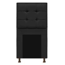 Cabeceira Copenhague 100 cm Solteiro Corano Preto - ADJ Decor