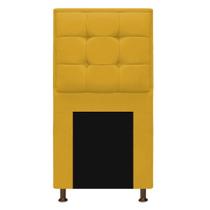 Cabeceira Copenhague 100 cm Solteiro Suede Amarelo - Doce Sonho Móveis