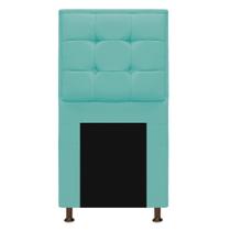Cabeceira Copenhague 100 cm Solteiro Suede Azul Turquesa - Doce Sonho Móveis