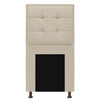 Cabeceira Copenhague 100 cm Solteiro Suede Bege - Doce Sonho Móveis