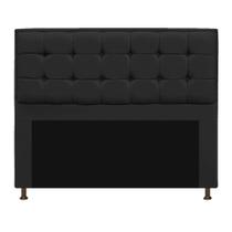 Cabeceira Copenhague 140 cm Casal Corano Preto - Doce Sonho Móveis
