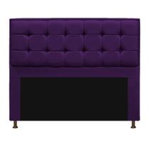 Cabeceira Copenhague 140 cm Casal Suede Roxo - Doce Sonho Móveis