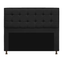 Cabeceira Copenhague 160 cm Queen Size Suede Preto - Doce Sonho Móveis