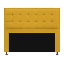 Cabeceira Copenhague 195 cm King Size Suede Amarelo - ADJ Decor