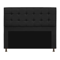 Cabeceira Copenhague 195 cm King Size Suede Preto - ADJ Decor