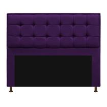 Cabeceira Copenhague 195 cm King Size Suede Roxo - Doce Sonho Móveis