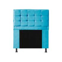 Cabeceira Copenhague Para Cama Box Solteiro 90cm com Capitonê Suede - Renascer Decor
