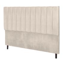 Cabeceira Corolla Bege Estofada para Cama Box Casal King Size 195Cm Quarto Luxo - CasaLar Decor
