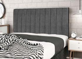Cabeceira Corvette Tecido Linho Cinza Estofada para Cama Box Casal King Size 195Cm Quarto - CasaLar Decor
