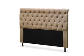 Cabeceira Cristal 1,40 Para Cama Box Suede Amassado Castor - JS Móveis Cabeceira Cristal 1,40 Para Cama Box Suede Amassado Castor - JS Móveis
