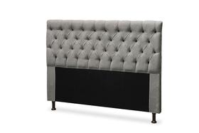 Cabeceira Cristal 1,60 Para Cama Box Suede Amassado Cinza - JS Móveis