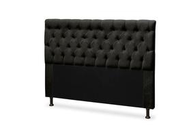 Cabeceira Cristal 1,60 Para Cama Box Suede Amassado Preto - JS Móveis Cabeceira Cristal 1,60 Para Cama Box Suede Amassado Preto - JS Móveis