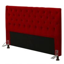 Cabeceira Cristal Box Casal 140cm Vermelho