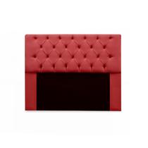 Cabeceira Cristal Casal 140cm Suede Vermelho