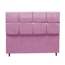 Cabeceira Cristal Para Cama Box Casal 140 cm Suede Rose - CabrunShop