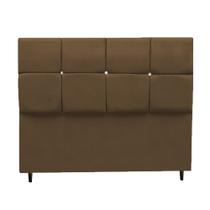 Cabeceira Cristal Para Cama Box Queen 160 cm Suede Marrom - CabrunShop