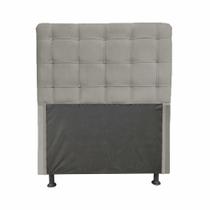 Cabeceira Dama 1,00 Cm Cama Box Solteiro Suede Cinza