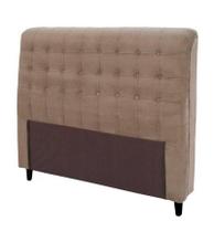 Cabeceira Dama New Plus King Size 1950mm Suede Marrom Taupe - Simbal