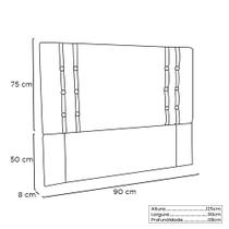 Cabeceira Davi 90cm Solteiro Suede - Se Liga Shop