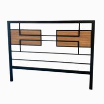 Cabeceira de cama aço/ferro/mdf estilo industrial mobbili cb-06