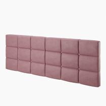 Cabeceira de Cama Bia para cama Box Casal - Quadriculada Estofada 1,60 - Rose