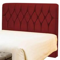 CABECEIRA DE CAMA BOX 195cm ANA CASAL SUEDE VERMELHO TOPÁZIO