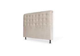 Cabeceira De Cama Box Ana Casal 140cm X 118cm Couro Bege Ms Decor