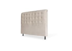 Cabeceira De Cama Box Ana Casal 140cm X 118cm Suede Bege Mz Decor