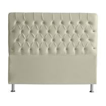Cabeceira De Cama Box Bella Casal 140 cm Suede Botão Cristal Porcelana Eli Móveis e Decoração