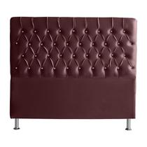 Cabeceira De Cama Box Bella Queen 160 cm Suede Botão Cristal Vinho Bordo Eli Móveis e Decoração