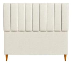 Cabeceira de Cama Box Carla Casal King 195 cm Suede Porcelana Eli Móveis e Decoração