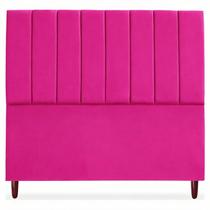 Cabeceira de Cama Box Carla Casal Queen 160 cm Oxford Rosa Pink Eli Móveis e Decoração