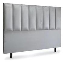 Cabeceira de Cama Box Carla Casal Queen 160 cm Suede Cinza - Do Lar Móveis e Decoração