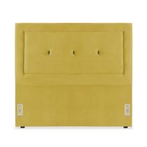 Cabeceira de Cama Box Casal 138 cm Alice Larhome Suede Veludo Amarelo