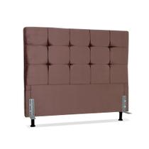 Cabeceira de Cama Box Casal 138 cm Atlanta Larhome Suede Veludo Rosê.