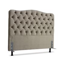 Cabeceira de Cama Box Casal 138 cm Larhome Dunas Suede Veludo Marrom claro Cabeceira de Cama Box Casal 138 cm Larhome Dunas Suede Veludo Marrom claro