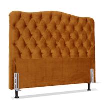 Cabeceira de Cama Box Casal 138 cm Larhome Dunas Suede Veludo Terra cota Cabeceira de Cama Box Casal 138 cm Larhome Dunas Suede Veludo Terra cota