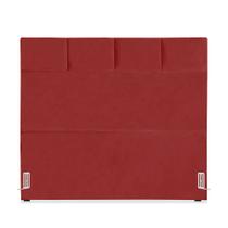 Cabeceira de Cama Box Casal 138 cm Marjorie Larhome Suede Veludo Vermelho