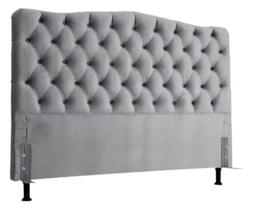 Cabeceira De Cama Box Casal 138 Dunas Tecido Suede Veludo Cabeceira De Cama Box Casal 138 Dunas Tecido Suede Veludo