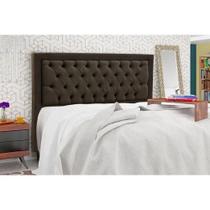 Cabeceira de Cama Box Casal 140 cm Baronesa - Veludo Marrom