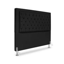 Cabeceira de Cama Box Casal 140 cm Baronesa - Veludo Preto