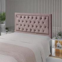 Cabeceira de Cama Box Casal 140 cm Baronesa - Veludo Rose