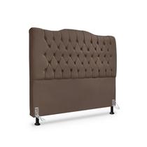 Cabeceira de Cama Box Casal 140 cm Dunas - Veludo Marrom Cabeceira de Cama Box Casal 140 cm Dunas - Veludo Marrom
